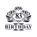 83 years Birthday Logo, Luxury 83rd Birthday Celebration