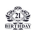21 years Birthday Logo, Luxury 21st Birthday Celebration