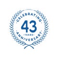 43 years design template. 43rd vector and illustration Royalty Free Stock Photo