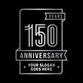 150 years celebrating anniversary design template. 150th logo. Vector and illustration. Royalty Free Stock Photo