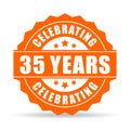 35 years celebrating vector icon