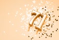 71 years celebration festive background made with golden candles in the form of number Seventy-one