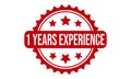 1 Years Experience Rubber Grunge Stamp Seal Vector Illustration Royalty Free Stock Photo