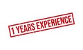 1 Years Experience Rubber Grunge Stamp Seal Vector Illustration Royalty Free Stock Photo