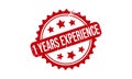 1 Years Experience Rubber Grunge Stamp Seal Vector Illustration Royalty Free Stock Photo