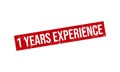 1 Years Experience Rubber Grunge Stamp Seal Vector Illustration Royalty Free Stock Photo