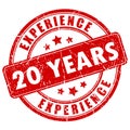 20 years experience rubber stamp Royalty Free Stock Photo