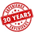 30 years experience rubber stamp Royalty Free Stock Photo