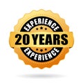 20 years experience vector badge
