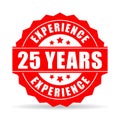 25 years experience vector icon Royalty Free Stock Photo