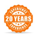 20 years experience vector icon Royalty Free Stock Photo