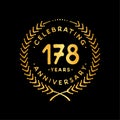 178 years design template. 178th vector and illustration Royalty Free Stock Photo