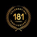 181 years design template. 181st vector and illustration Royalty Free Stock Photo