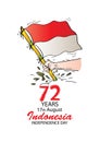 72 Years Indonesian Independence day Royalty Free Stock Photo