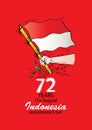 72 Years Indonesian Independence day Royalty Free Stock Photo