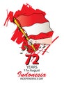 72 Years Indonesian Independence day Royalty Free Stock Photo