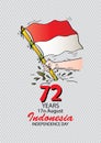 72 Years Indonesian Independence day Royalty Free Stock Photo