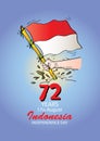 72 Years Indonesian Independence day Royalty Free Stock Photo