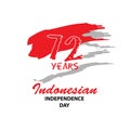 72 Years Indonesian Independence day logo Concept Royalty Free Stock Photo