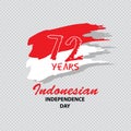 72 Years Indonesian Independence day logo Concept Royalty Free Stock Photo