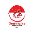 72 Years Indonesian Independence day logo Concept Royalty Free Stock Photo
