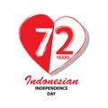 72 Years Indonesian Independence day logo Concept Royalty Free Stock Photo