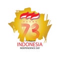 73 Years Indonesian Independence day logo Concept Royalty Free Stock Photo
