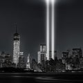 12 years laterÃ¢â¬Â¦Tribute in Lights, 9/11 Royalty Free Stock Photo