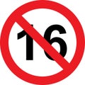 16 years limitation sign