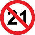 21 years limitation sign