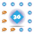 20 years multicolored icon . Set of anniversary illustration icons. Signs, symbols can be used for web, logo, mobile app, UI, UX Royalty Free Stock Photo