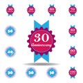 30 years multicolored icon . Set of anniversary illustration icons. Signs, symbols can be used for web, logo, mobile app, UI, UX Royalty Free Stock Photo