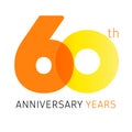 60 years old celebrating classic logo. Royalty Free Stock Photo
