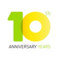 10 years old celebrating classic logo. Royalty Free Stock Photo