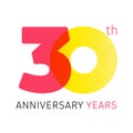 30 years old celebrating classic logo. Royalty Free Stock Photo