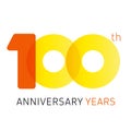 100 years old celebrating classic logo. Royalty Free Stock Photo