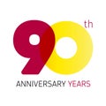 90 years old celebrating classic logo. Royalty Free Stock Photo