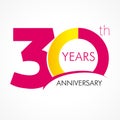 30 years old celebrating classic logo. Royalty Free Stock Photo