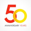 50 years old celebrating classic logo. Royalty Free Stock Photo