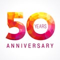 50 years old celebrating fiery logo