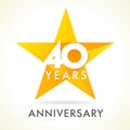 40 years old celebrating star logo.