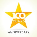 100 years old celebrating star logo.