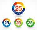 25 numbers idea Royalty Free Stock Photo