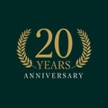 20 years old luxurious logo Royalty Free Stock Photo