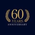 60 years old luxurious logo Royalty Free Stock Photo
