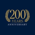 200 years old luxurious logo