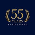 55 years old luxurious logo. Royalty Free Stock Photo