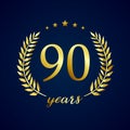 90 years old luxurious logo