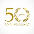 50 years old luxurious logo Royalty Free Stock Photo