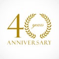 40 years old luxurious logo